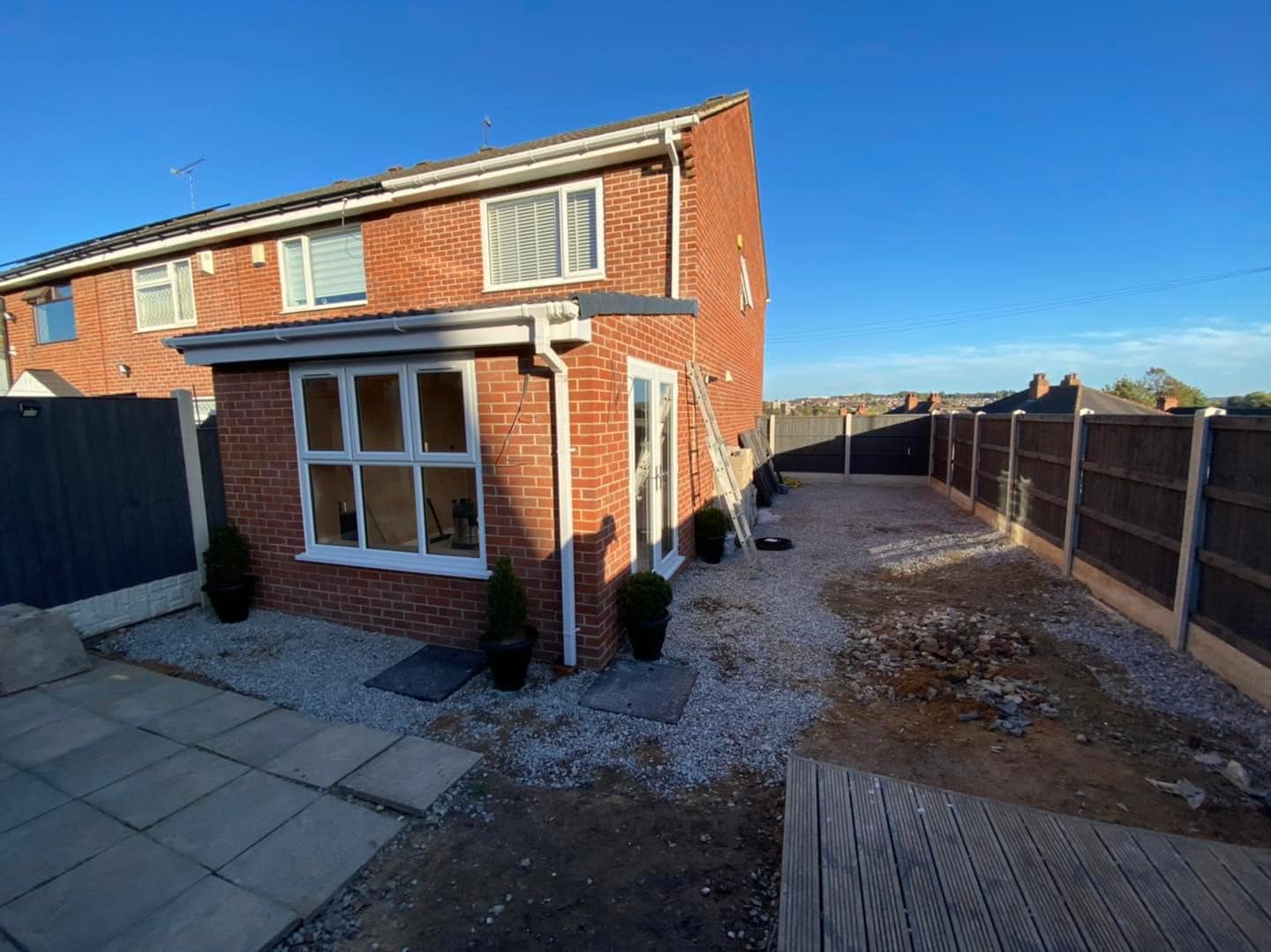 Completed side extension project in Leeds